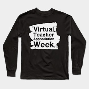 virtual teacher appreciation week, Remote Learning Virtual Teacher Quarantine Teacher Gift School Slim Fit T-Shirt Long Sleeve T-Shirt